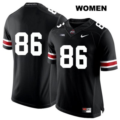 Women's NCAA Ohio State Buckeyes Dre'Mont Jones #86 College Stitched No Name Authentic Nike White Number Black Football Jersey GL20D51YM
